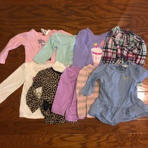 Lot of 9! Girls 18M Long Sleeve Shirts